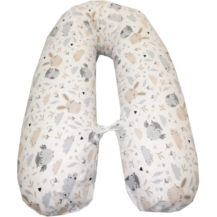 Подушка для годування та вагітності Emi&Sam 170см, чохол (тільки чохол), принт 