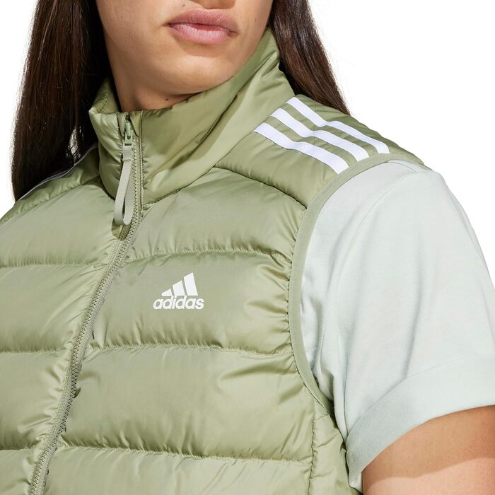 Жилет Adidas Essentias 3-Stripes Down Vest для чоловіків, колір: темно-зелений (S)