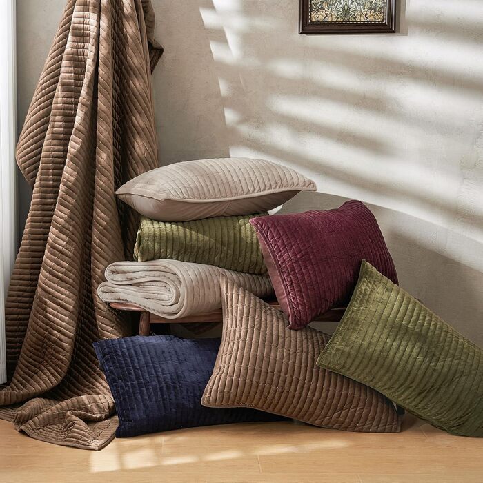 Королівський комплект постільної білизни SHALALA: розкішна оксамитова ковдра та простирадло (106'x94', коричневий)