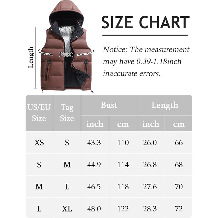 Чоловіча зимова жилетка AIEOE з PU, без рукавів, для активного відпочинку з капюшоном, термо, стеганий, теплий, водонепроникний (L, червона стеганий жилетка)