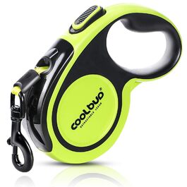 Висувна поводок для собак, 5 м, міцний поводок-рулетка з неслизькою ручкою та кнопкою швидкого гальмування, для великих собак до 50 кг, (зелений)