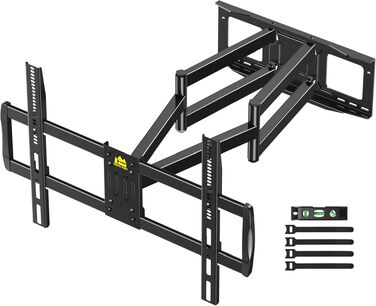 Кронштейн для телевізора FORGING MOUNT HY9458 для XXL TV 60–120 дюймів, до 125 кг, поворотний та нахильний, висувний подвійний важіль 1090 мм, VESA до 900x600мм