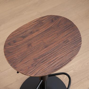 Kidol Adjustable Height Solid Wood Bar Stool - 360° Swivel, Industrial Modern Design for Kitchen Counter