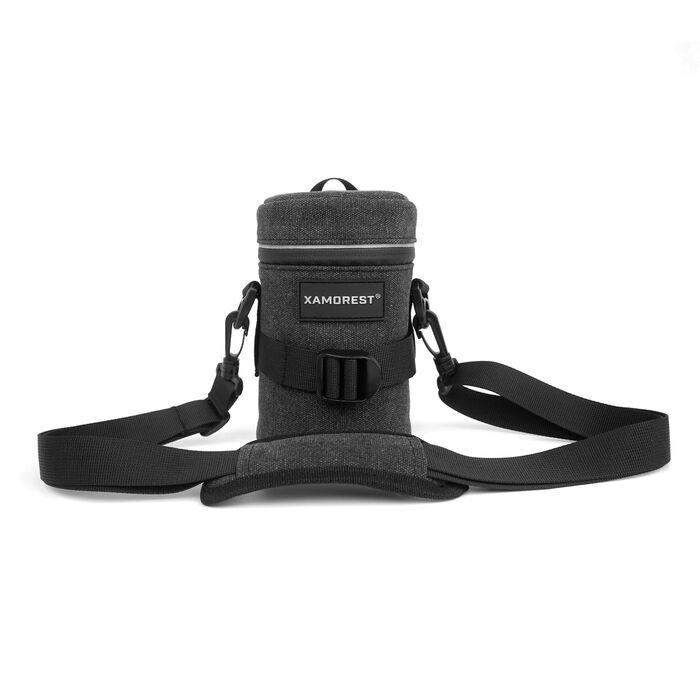 Чохол для об'єктива камери, чорний, з парусини, XL (10.5 x 18.5 см)