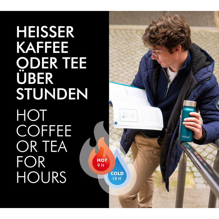 Термокружка THERMOcafé by THERMOS TC, рожеве золото, матова поверхня, 500 мл, нержавіюча сталь, з ізоляцією, для напоїв на винос, не протікає, зберігає тепло 9 годин, холод 18 годин, миється в посудомийній машині, без BPA