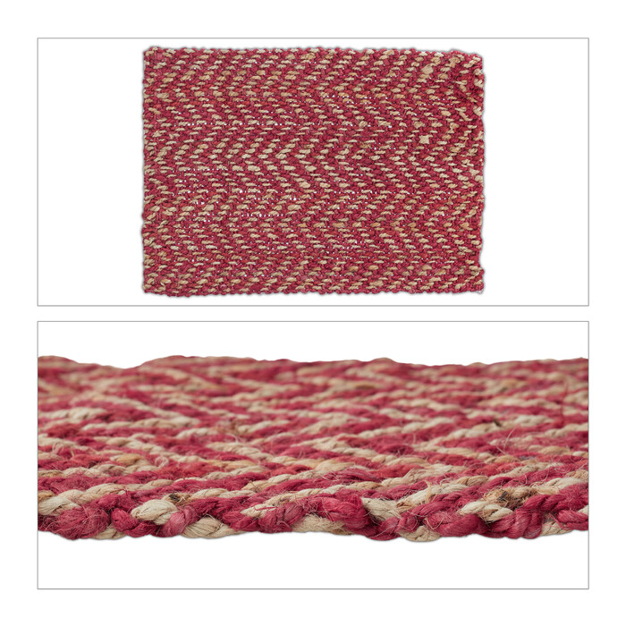 Relaxdays Jute Rug, 60x90 cm