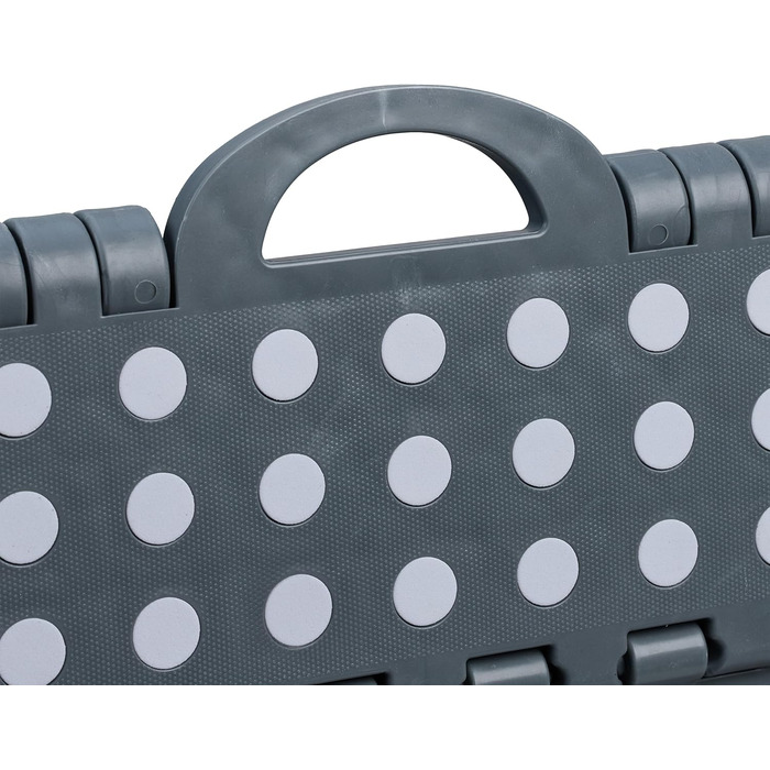 Складний табурет Relaxdays для кемпінгу, дитячий табурет для ванни, сірий, до 150 кг, пластик