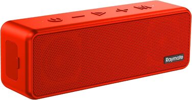 Raymate Bluetooth Портативна Колонка з Подвійним Басом 20W, IPX7 Водонепроникна, TWS, 15 годин, для дому та на вулицю (червона)