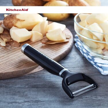 Овочечистка KitchenAid KE145OHOBA чорна, з ергономічною ручкою та захисним чохлом, пластик, для миття в посудомийній машині
