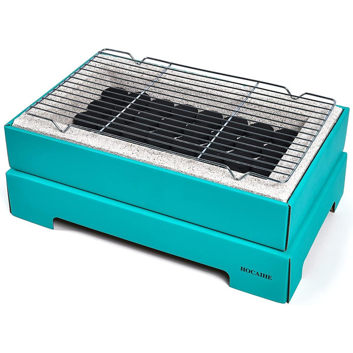 Disposable charcoal grill, portable, grill set for indoor and outdoor use, lightweight, ready to use immediately, for grilling, picnics, camping, patio