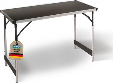 Складний алюмінієвий стіл для кемпінгу з 4 табуретами – міцний, регульований, 100x60x90 см