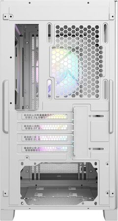 Корпус PCCOOLER C3T500 ARGB Tower ATX: 6 вентиляторів ARGB, підтримка RTX 40, подвійне скляне бокове вікно, чорний