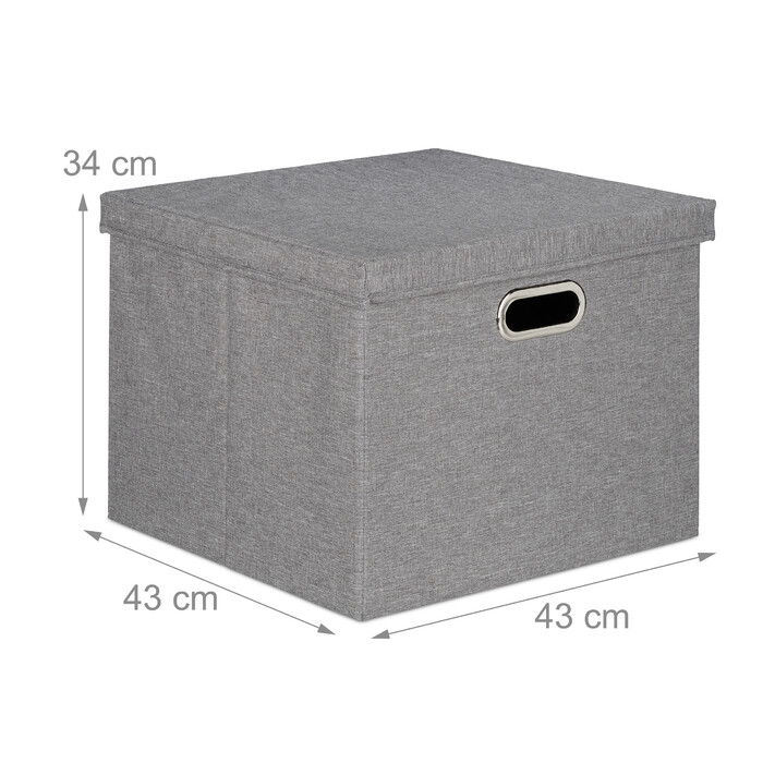 Relaxdays Set of 2 Square Storage Boxes
