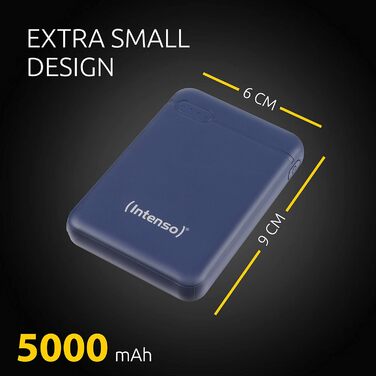 Powerbank Intenso XS 5000mAh: зарядний пристрій для смартфона, планшета, MP3-плеєра, цифрової камери (блакитний)