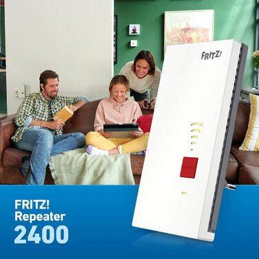 Повторювач Wi-Fi FRITZ!Repeater 2400: Dual-Band AC + N, Gigabit LAN, версія для німецькомовних