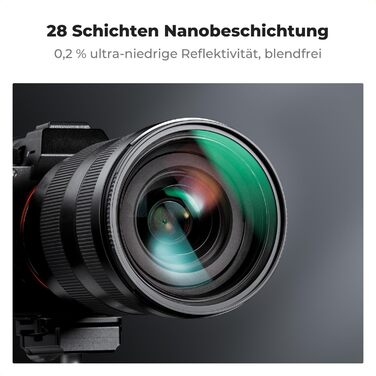 Фільтри K&F Concept Black Mist 82mm (1/4 & 1/8) для відео та портретної зйомки (Nano-Xcel)