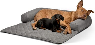 Захист для дивана Lous Sofaschutz Hund: м'яка килимок-підстилка для собак, антиковзаюча, розмір L (90x90x13 см), антрацит