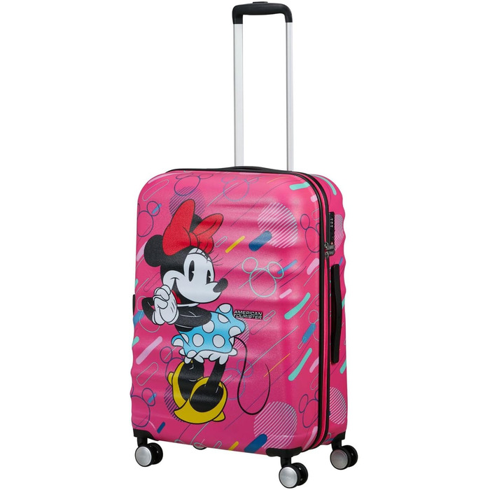 Чемодан American Tourister Wavebreaker Disney FL Spinner L, 77 см, 96 л, колірний дизайн Minnie Future Pop, матове покриття Disney