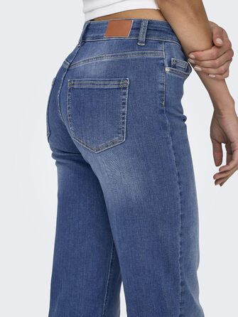 Жіночі джинси прямого крою ONLY Blush, сині, L/34L, середньої посадки