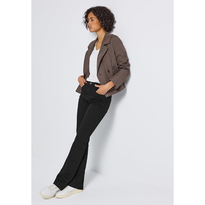 Джинси жіночі Street One Bootcut 3716435, чорні, розмір 25W/28L, з ефектом потертості