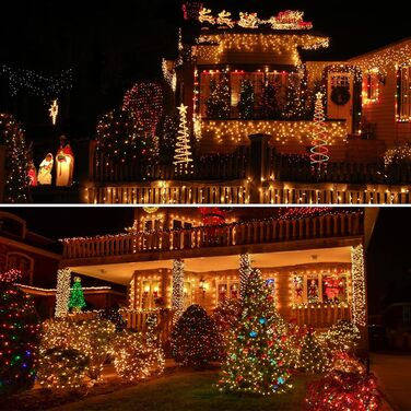 Льорочка MAGGIFT з 200 LED для прикраси дому та саду. Вологостійка гірлянда з таймером, диммуванням та пультом, 30 метрів, тепле біле світло