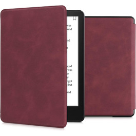 Чохол kwmobile для Amazon Kindle Paperwhite 11-го покоління (2021) - з екошкіри, захисний, темно-червоний