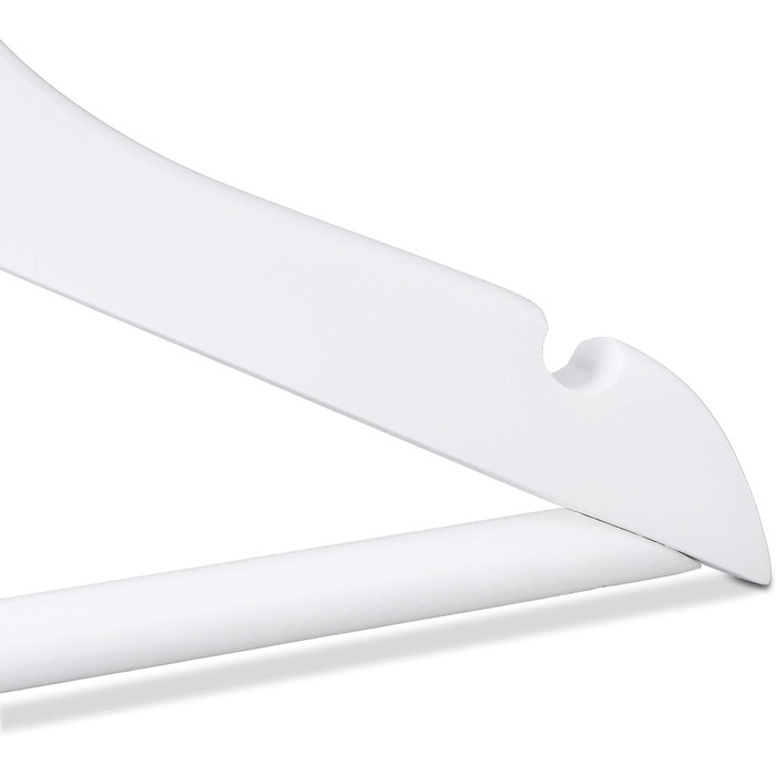 Relaxdays 40 x Children's Clothes Hangers, Wood, 360° Swivel Hook, Wooden Clothes Hangers for Kids, WxH: 18 x 30.5 cm, Clothes Hanger Set, white