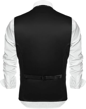 Костюмний жилет чоловічий COOFANDY, Slim fit, чорний, для вечірки та офісу