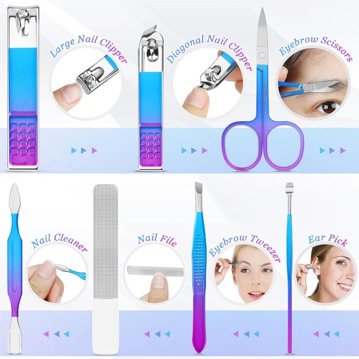 Набір для манікюру та педикюру Fenlebenil: базовий комплект для догляду за нігтями, подарунок