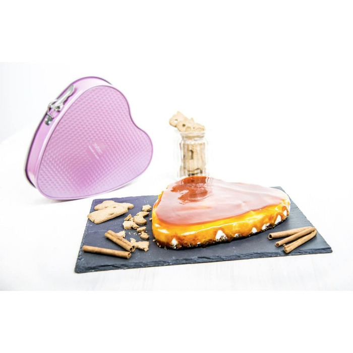 Форма для випічки Zenker Herzspringform серцем, рожева, з антипригарним покриттям, 1 шт.