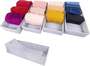 PAX100 File Folding Box for IKEA Pax Wardrobe; THE ORIGINAL; perfectly fitting; Stable base; Drawer organization system, set of 4
