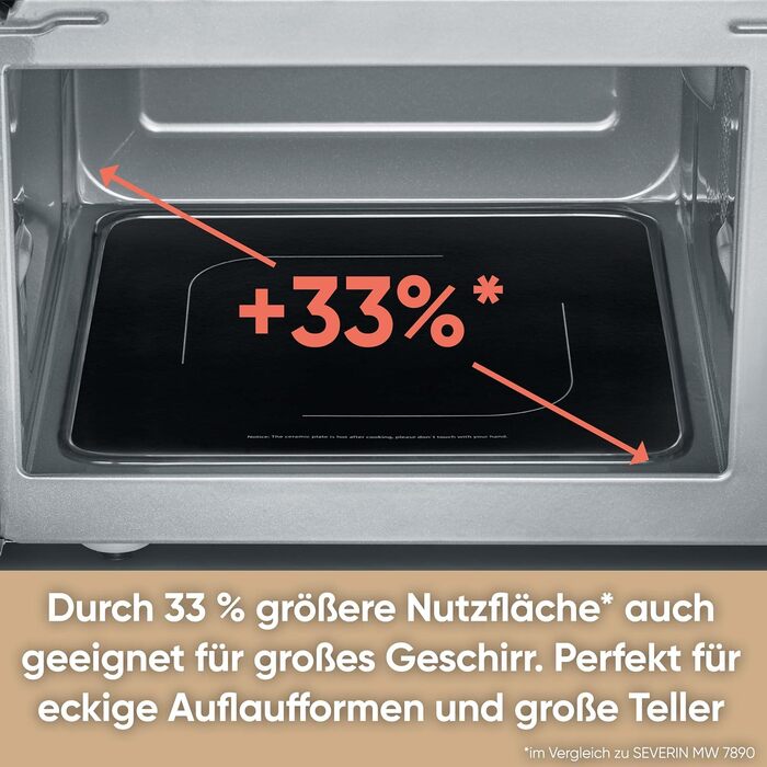 Мікрохвильова піч Severin 2-в-1 з грилем, 20 л, чорна, MW 7762. Функція гриля, плоский скляний стіл, XXL-об'єм для прямокутного посуду, легке очищення.