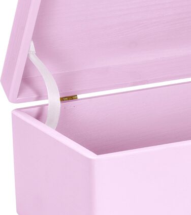 Large Wooden Box with Lid - All-Purpose Wooden Box - Storage Box | Toy Chest - Gift Packaging | Decorative Box for Crafting FSC® (approx. 40 x 30 x 24 cm | XL, Pink)
