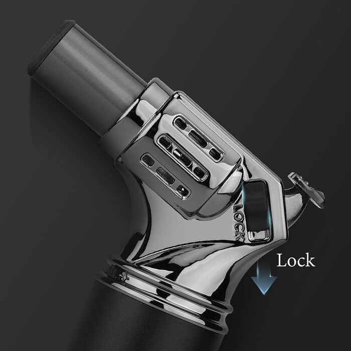 Вітростійка запальничка PIPITA з блокуванням безпеки, регульоване полум'я, одноразове, заправне, для кемпінгу, кулінарії, крему брюле (без газу)