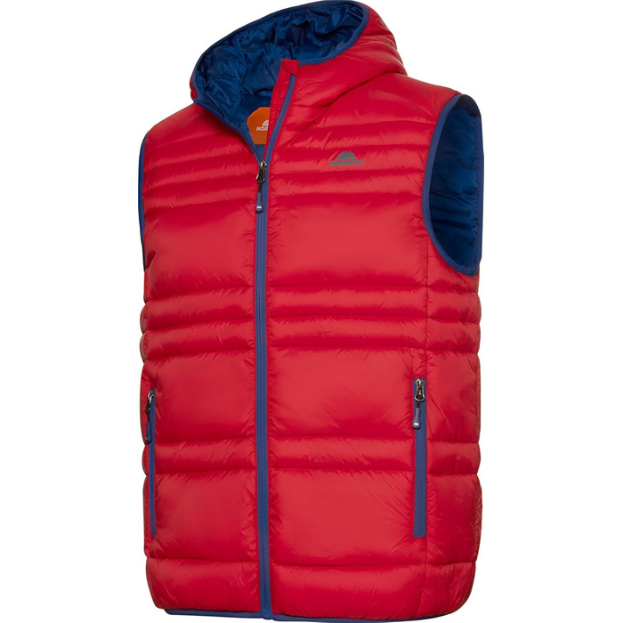 Чоловіча степкова жилетка NORDCAP, легка, тепла та вітронепроникна, спортивна жилетка з капюшоном та кишенями на блискавці, розмір M-3 (L, Червоний)