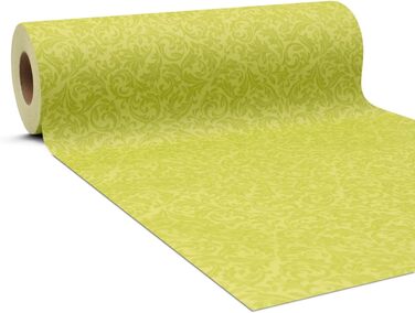 GRUBly Table Runner Table Band GREEN Ornament Summer, Luxury AIRLAID, 30cm x 20m, Table Decoration for Wedding, Birthday, Spring Festival, Summer Party, Party