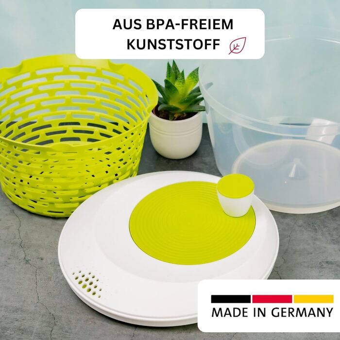 Салатниця Westmark об'ємом 4.4 л, пластик BPA-free, прозора/біла/зелена, 243022EA