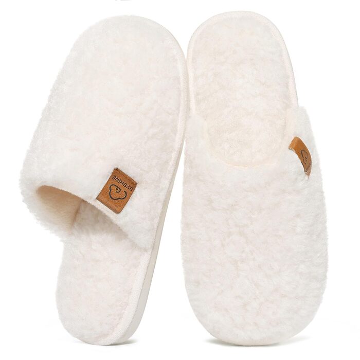 Жіночі м'які капці-тапочки Evshine з ефектом пам'яті (Memory Foam), закриті домашні капці, бежеві, розмір 40/40.5 EU