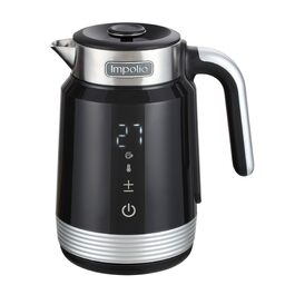 Чайник Retro Novo з регулюванням температури, чорний, 2200W, з LED-індикатором та подвійним корпусом з нержавіючої сталі