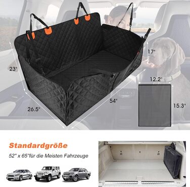 Водонепроникна захисна підстилка для собак у машину, для заднього сидіння, з кріпленнями для безпеки, сумісна з більшістю авто, SUV та пікапами
