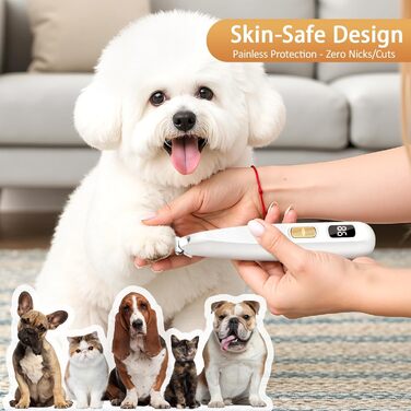 Триммер для лап собак Leise: професійна машинка для стрижки з LED-підсвічуванням, водонепроникний, USB-зарядка, для собак та котів