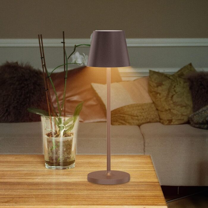 LED акумуляторні настільні лампи Klighten (2 шт.), диммування, для дому та вулиці, USB-зарядка, 3000K, рожевий, IP54, алюміній