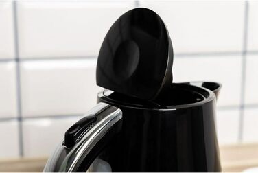 Eldom VENO Retro Kettle - 1.5L, 3000W, Rapid Boil, Vintage Design with Grid Pattern, Removable Scale Filter - White Delux (Black)