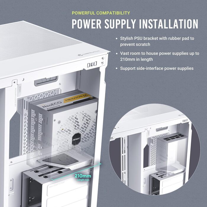Корпус для ПК GEH Antec C8 Wood Full Tower чорний (білий/Flyaway Orchidee)
