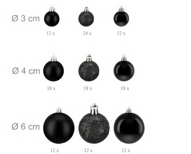 Relaxdays Set of 138 Christmas Baubles