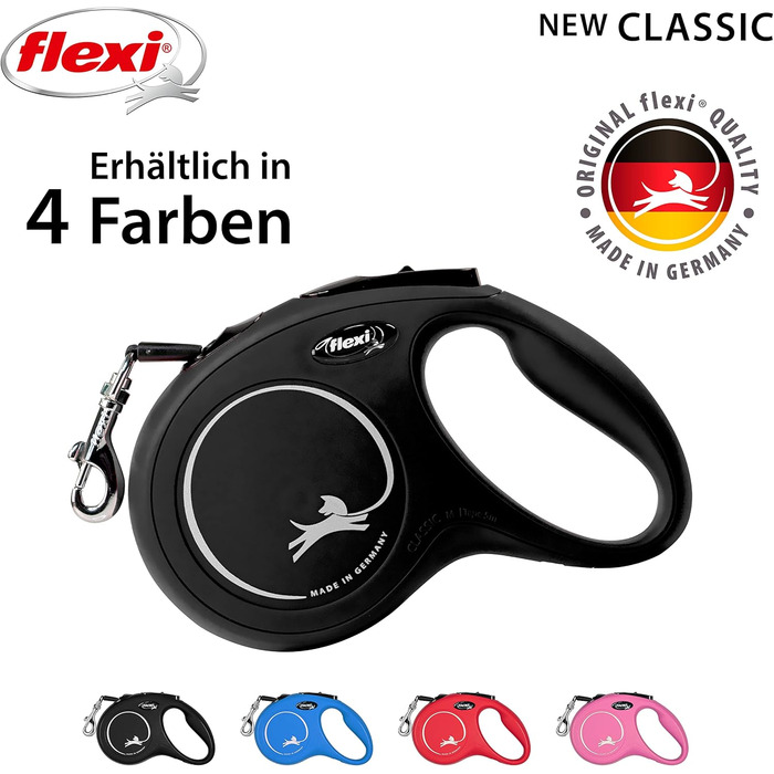 Flexi Classic M рулетка для собак до 25 кг, 5 м, червона