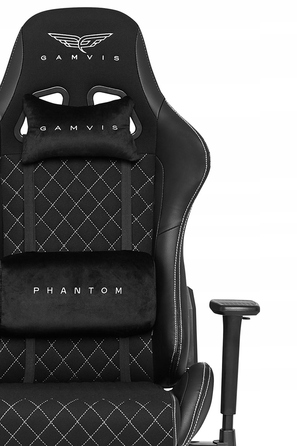 Ігрове крісло Gamvis Phantom, тканина, чорне