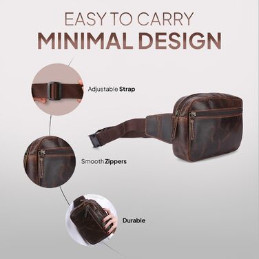 Чоловіча поясна сумка TheAntiq з натуральної шкіри, зелена, 20,3 x 12,7 x 7,6 см (8 x 5 x 3 дюйми)