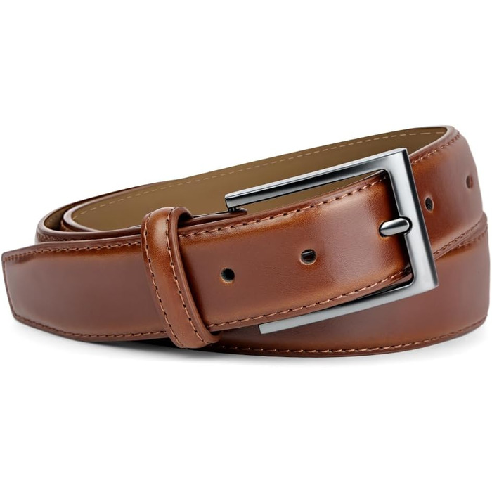 Чоловічий шкіряний ремінь Flintronic, 90/100/110/120/130 см. Металевий ремінь в стилі ретро, універсальний для джинсів та костюмів. Ширина 33 мм.