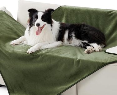 Водонепроникний коврик для собак Lesure, великі породи - 100x120 см, Outdoor, миючий, захист дивану з Sherpa Fleece, для котів, (XL (127x152 см), оливковий)